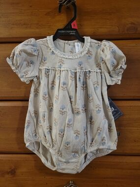 Modern Moments Cream Floral Bubble Romper